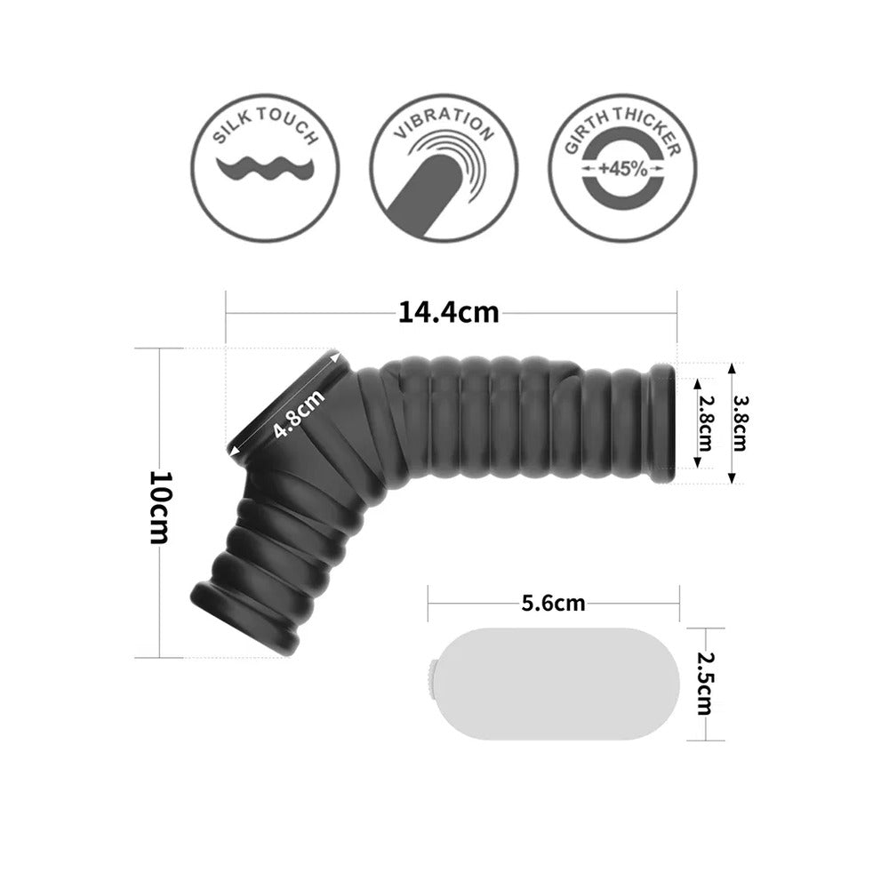 Wave Vibrating Penis Scrotum Sleeve
