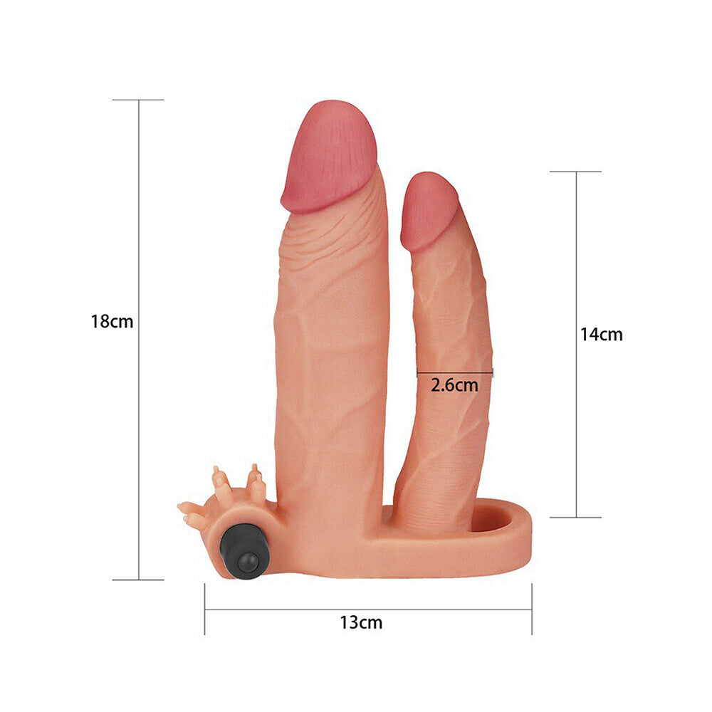 1 Inch Vibrating Double Pleasure Extender