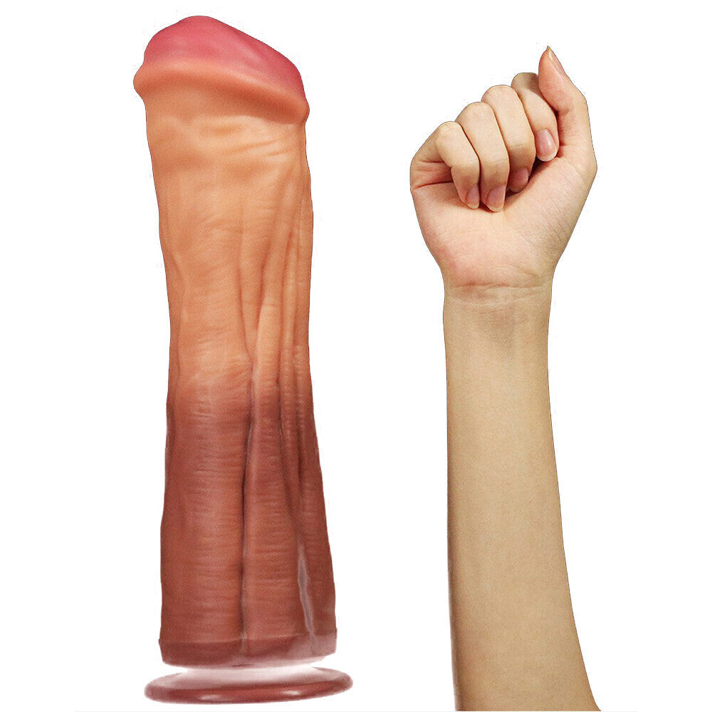 12 Inch Dual Layered Silicone Horse Cock
