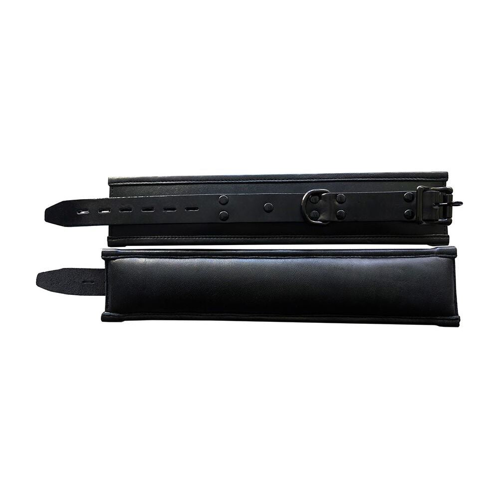 Padded Leather Ankle Cuffs Black