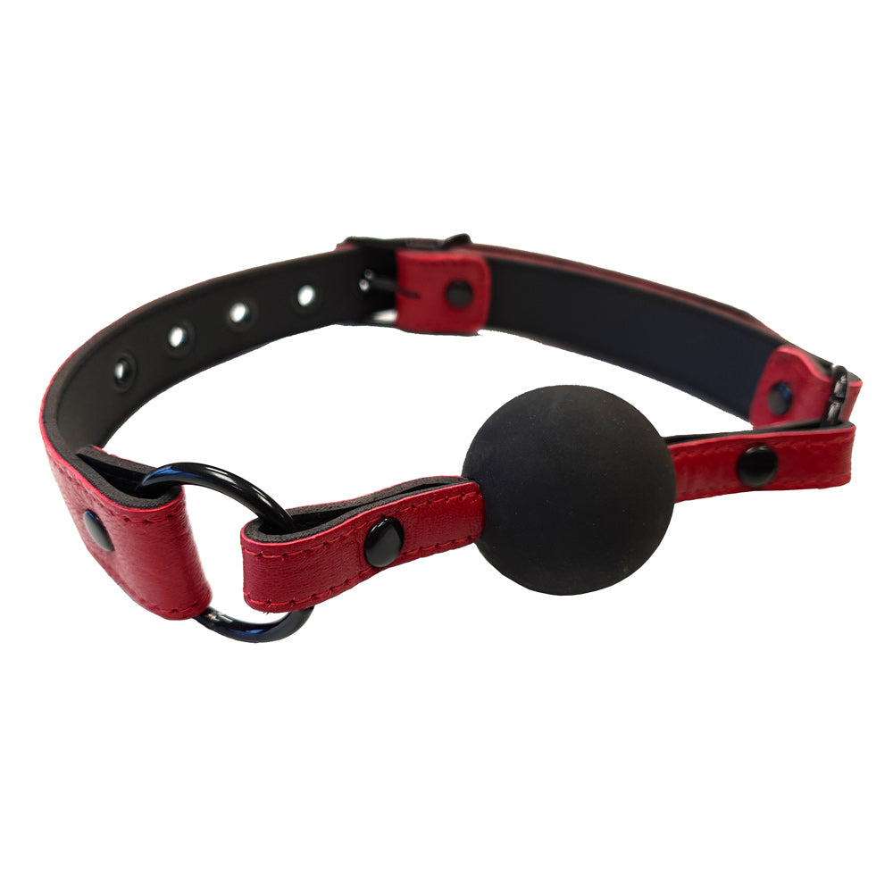 Leather Croc Print Ball Gag