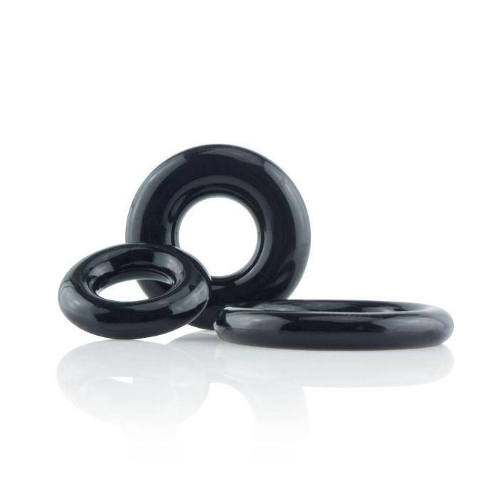 O Ring x3 Cock Rings Black