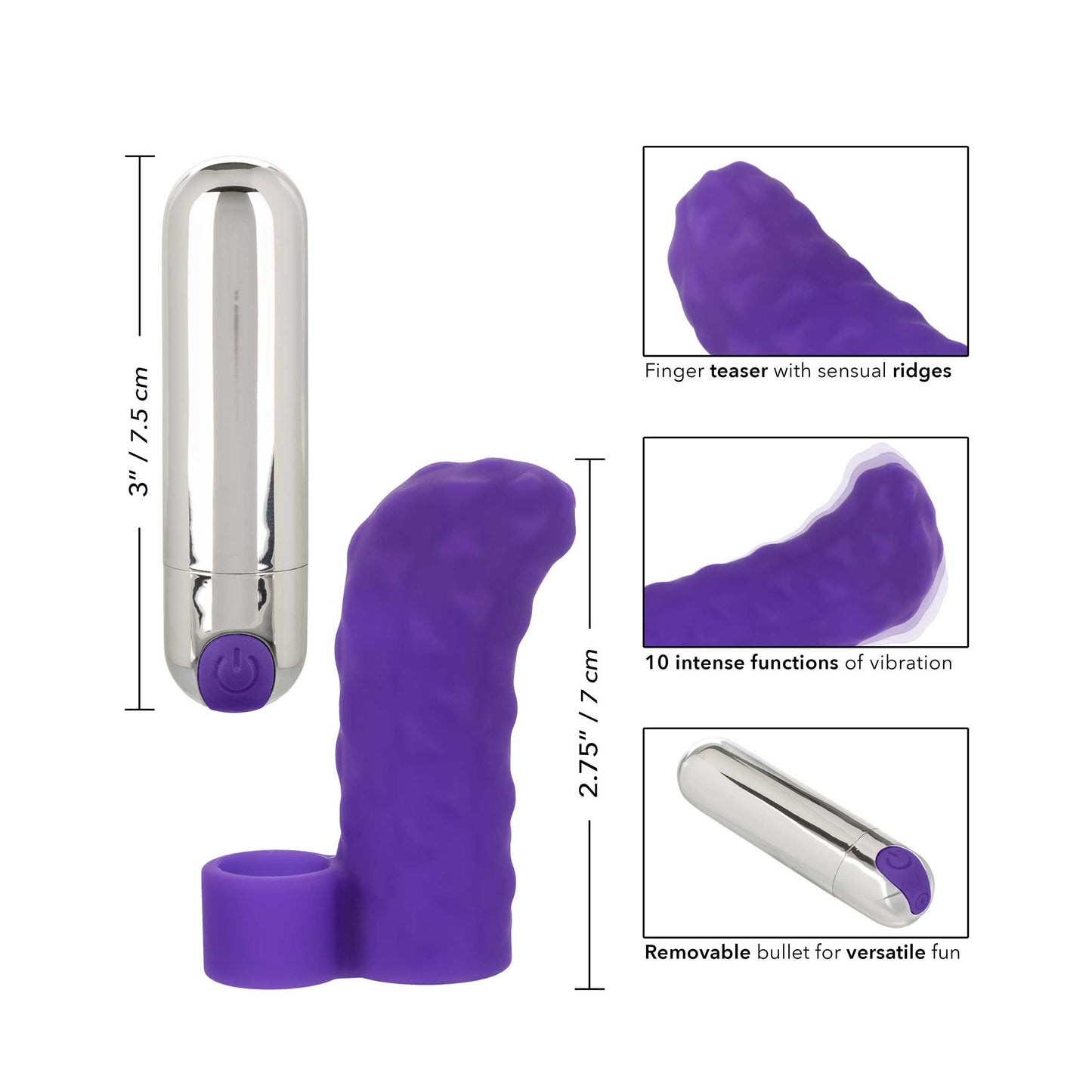 Purple Rechargeable Finger Teaser