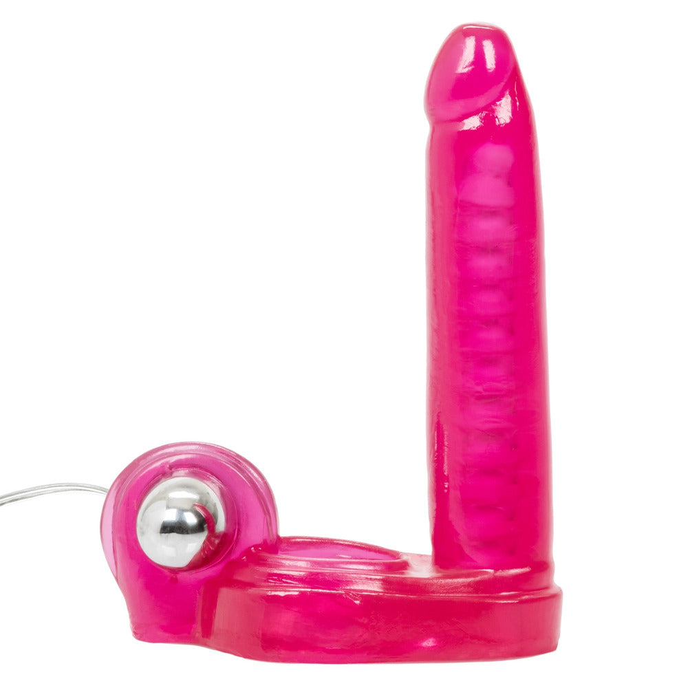 Triple Stimulator Vibrating Cock Ring With Dong
