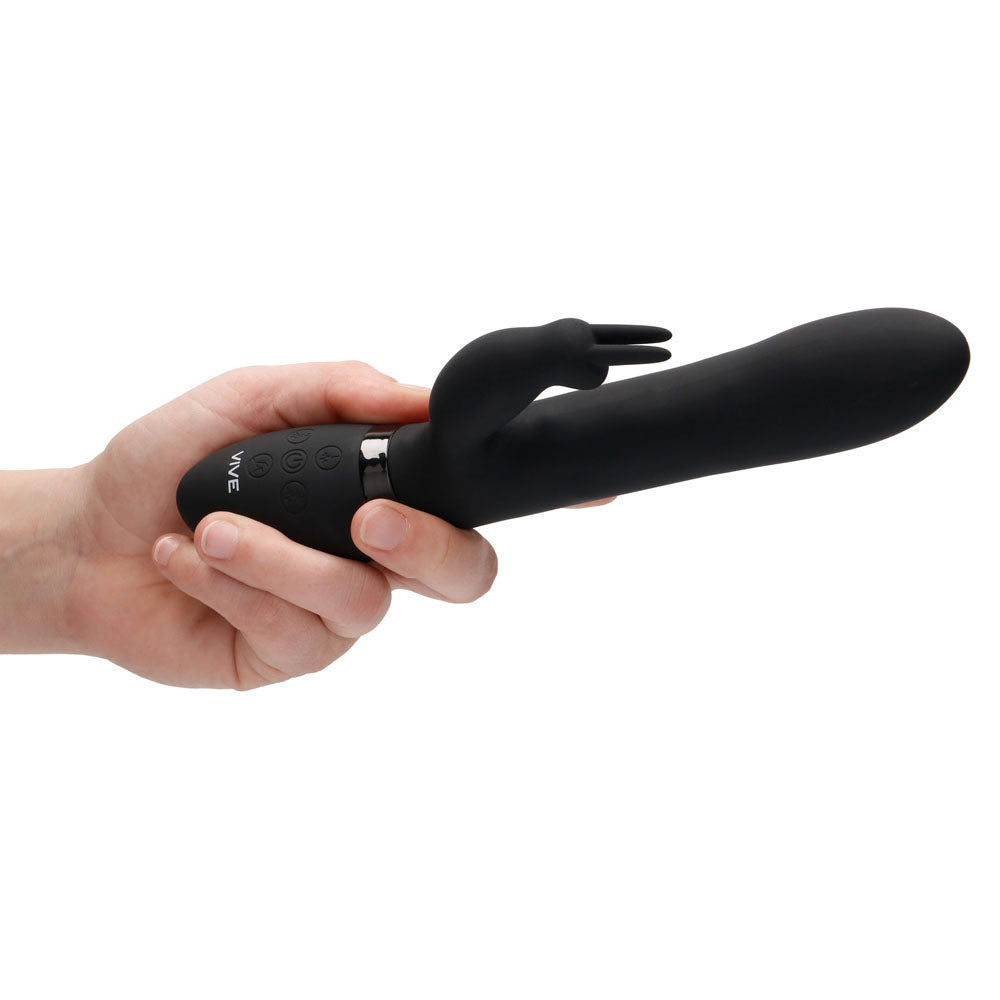 Black Rabbit Vibrator With Stimulating Beads