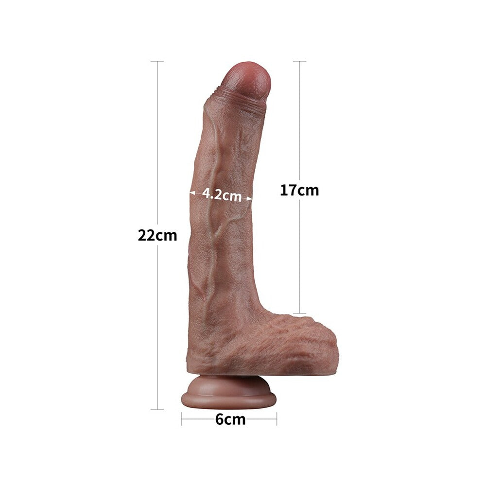 Dual Layered Silicone Dildo 8.5 Inches