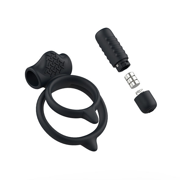 Basic Plus Massaging Dual Cock Ring