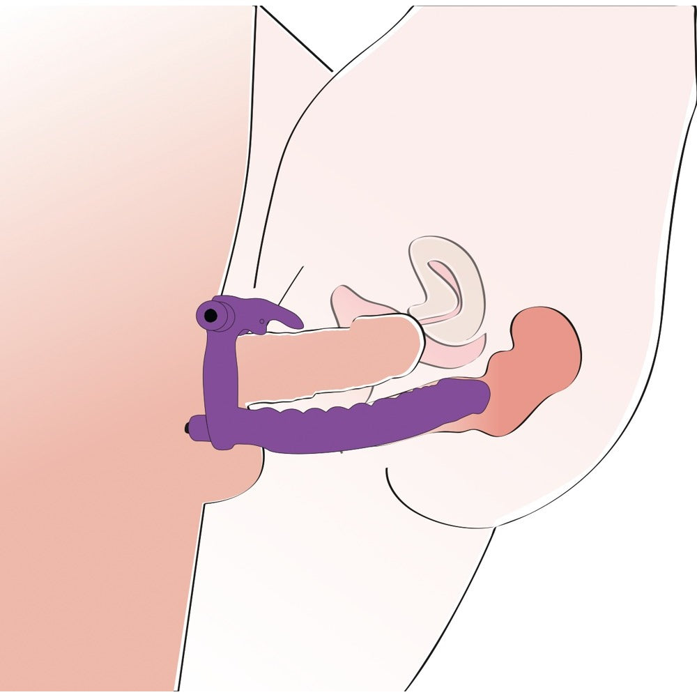 Double Delight Vibrating Dildo And Cock Ring