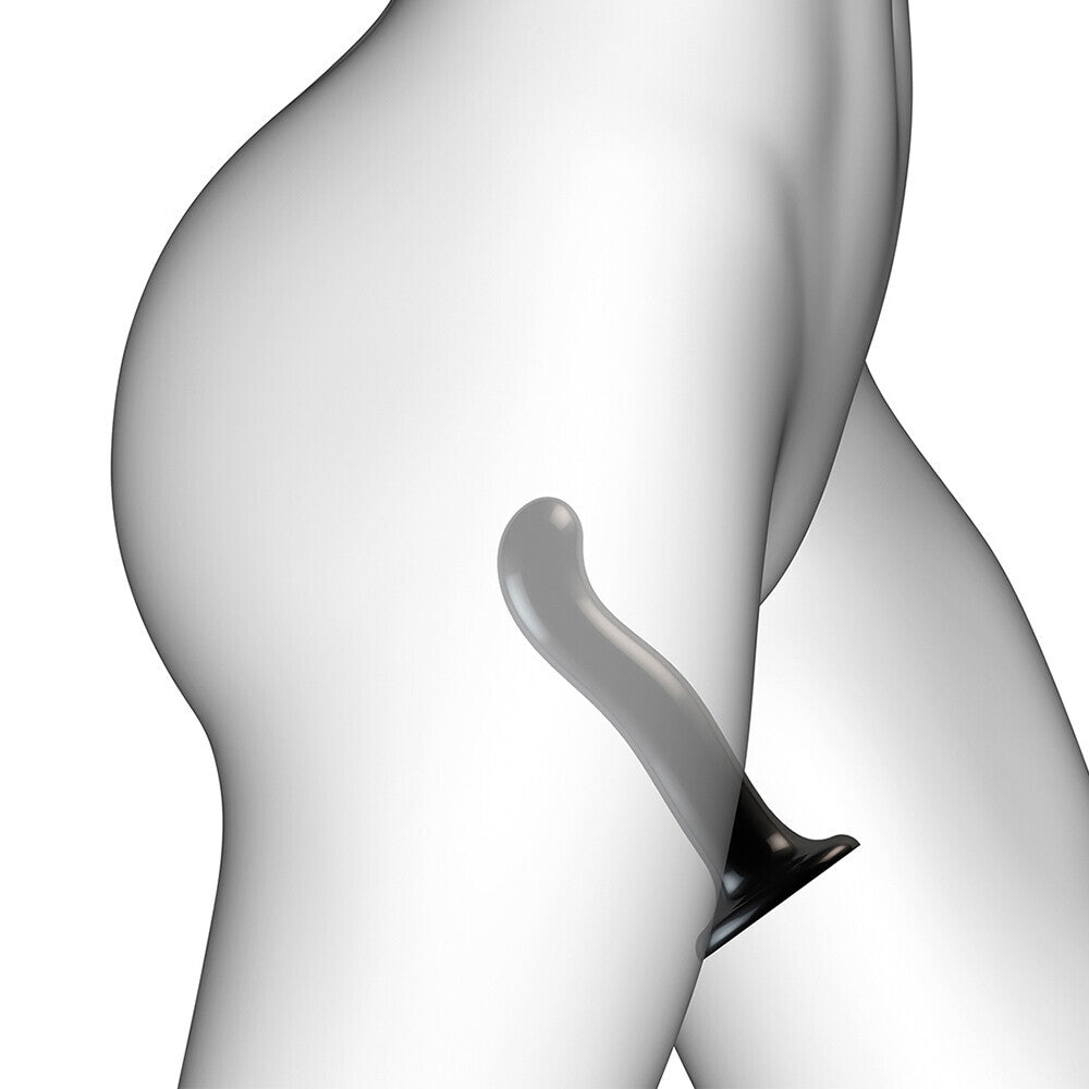 Prostate and G Spot Curved Dildo Small Black