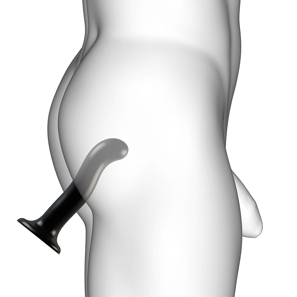 Prostate and G Spot Curved Dildo Small Black