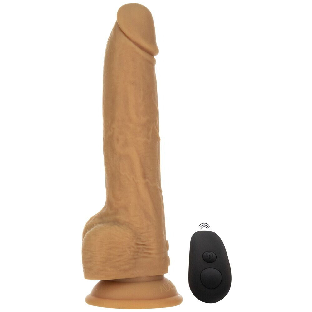 9 Inch Thrusting Dildo Caramel