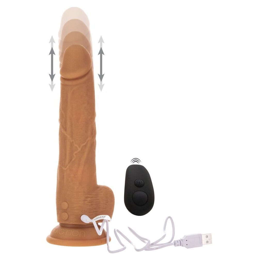 9 Inch Thrusting Dildo Caramel