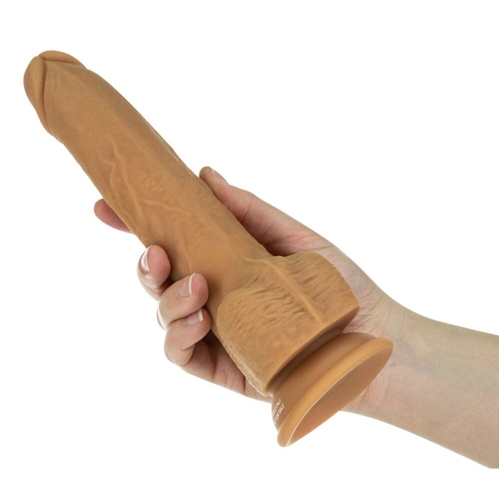 9 Inch Thrusting Dildo Caramel