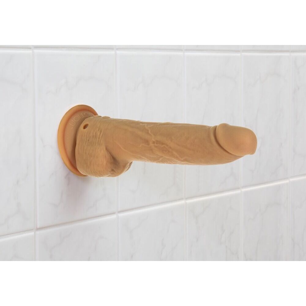 9 Inch Thrusting Dildo Caramel