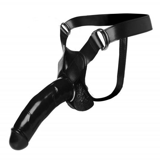 Infiltrator 2 Hollow Strap On Black 9 Inch Dildo