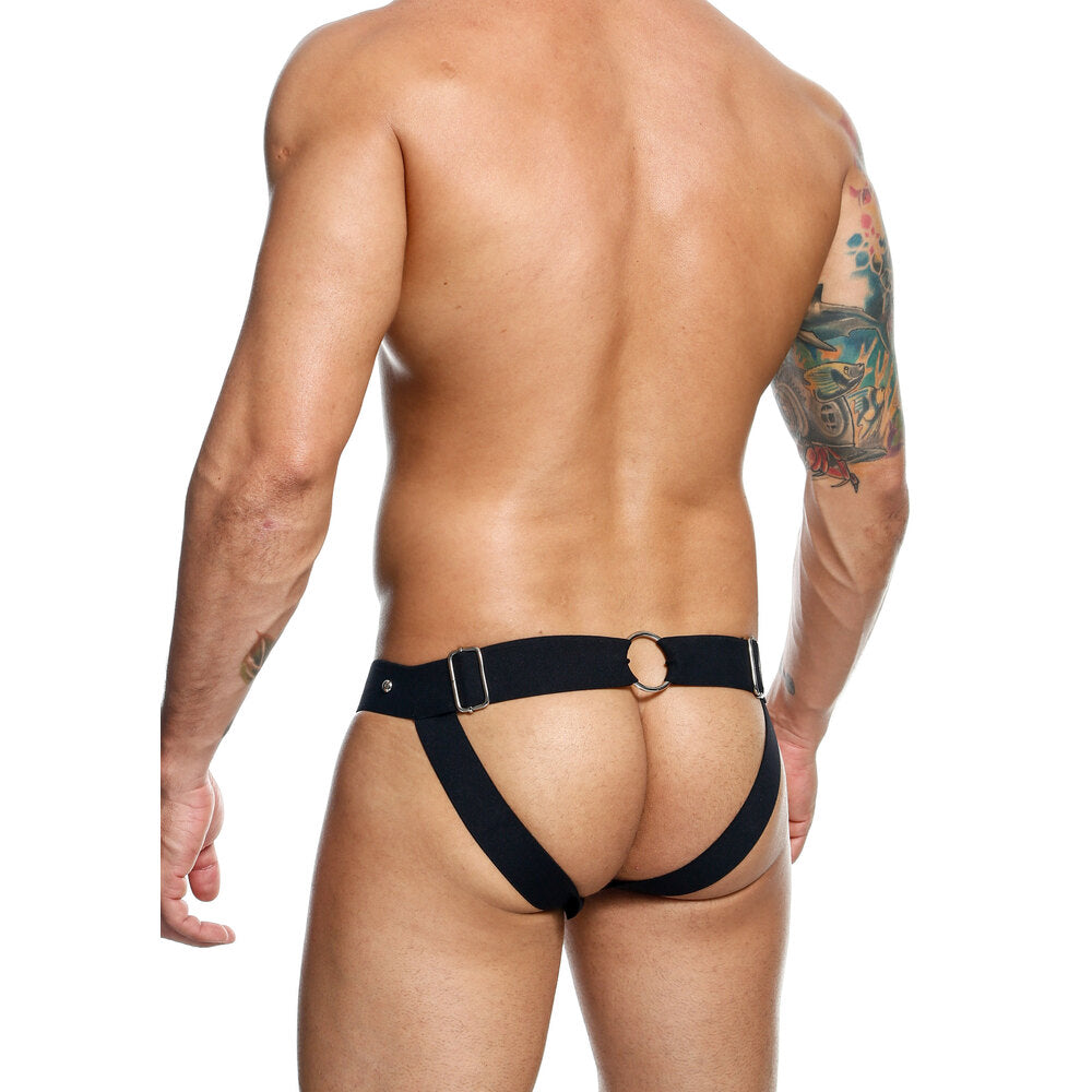 Male Basics Dngeon Peekaboo Jock Black
