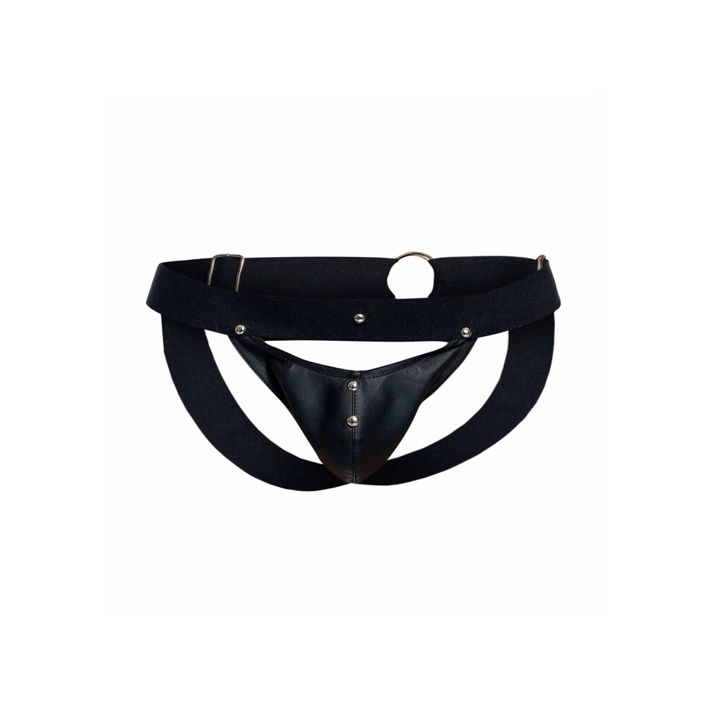 Male Basics Dngeon Peekaboo Jock Black