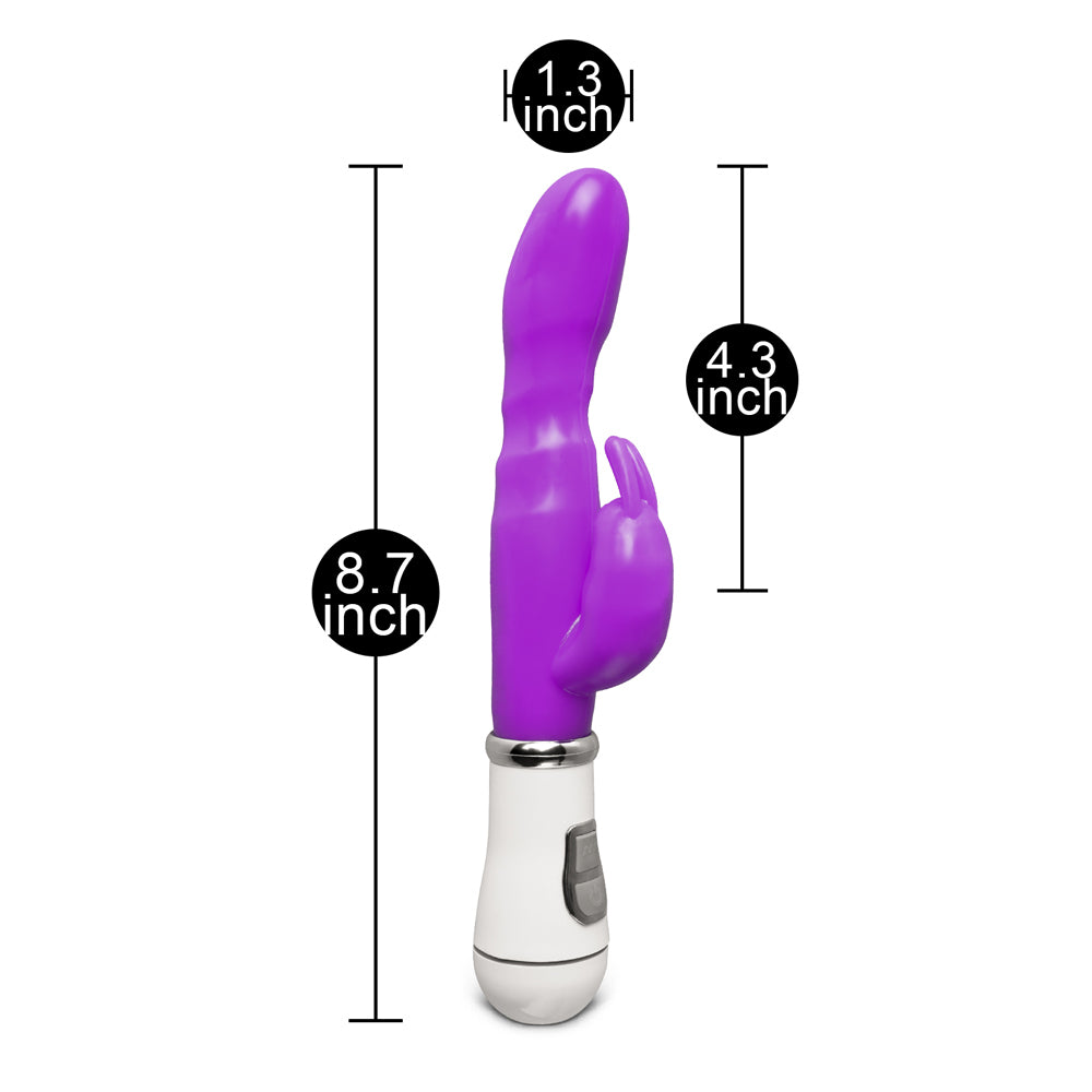 Slim G-Spot Twelve Speed Rabbit Vibrator Purple