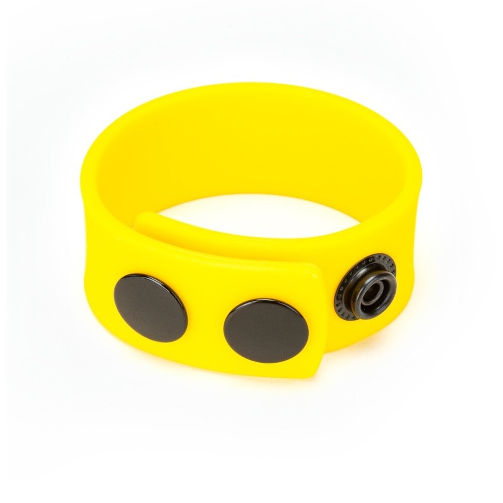 Silicone Adjustable Cock Strap Yellow