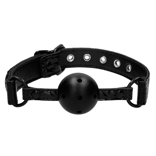 Breathable Luxury Black Ball Gag