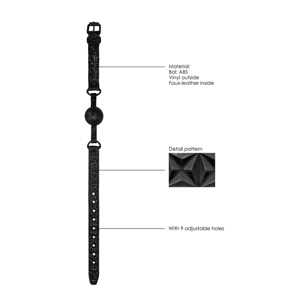 Breathable Luxury Black Ball Gag