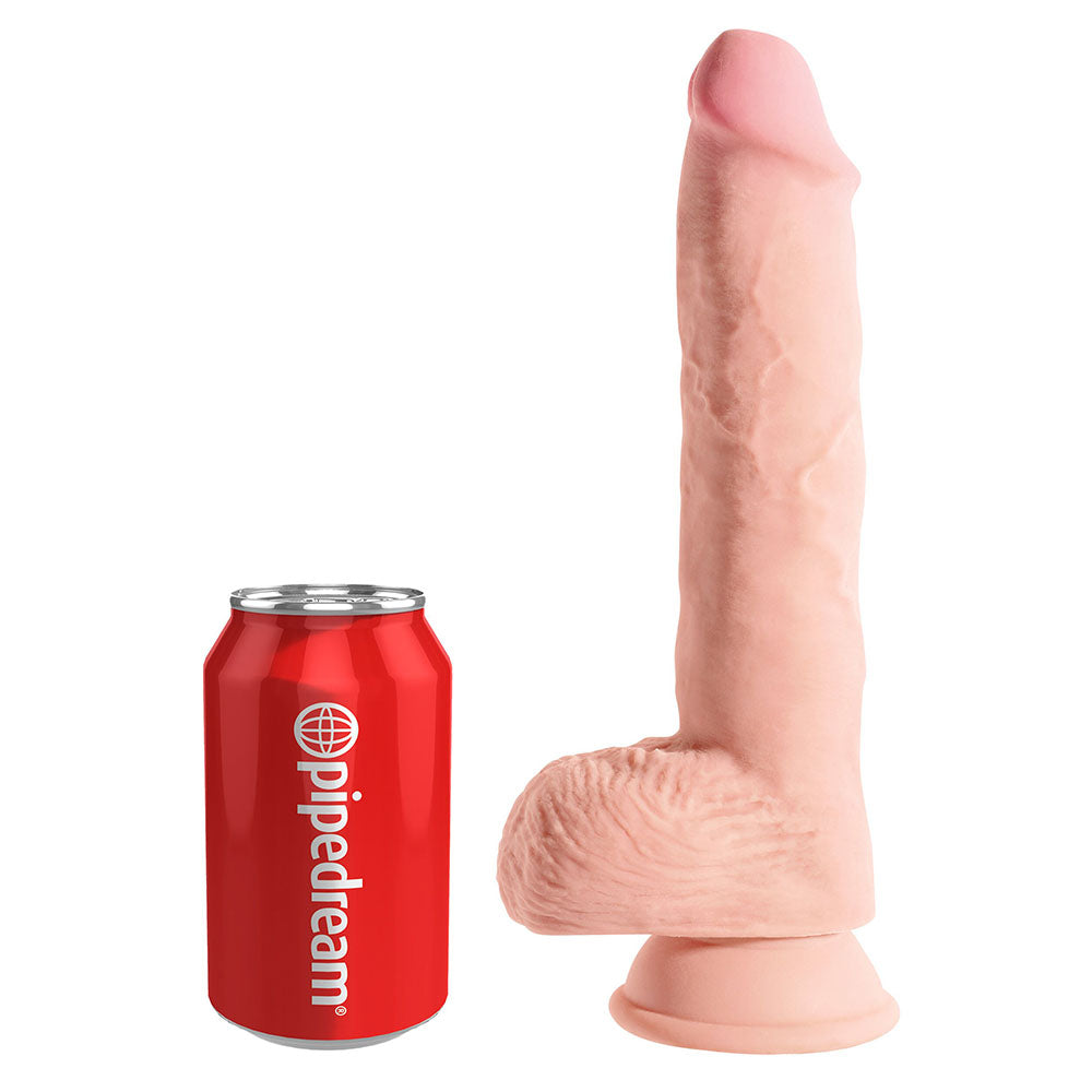 Plus 10 Inch Triple Density Fat Cock With Balls