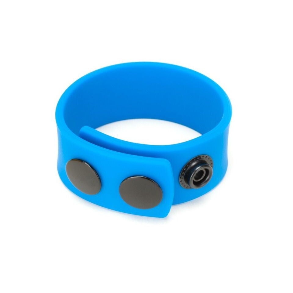 Silicone Adjustable Cock Strap Blue