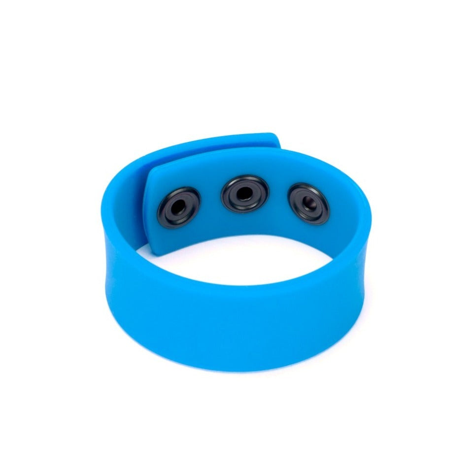 Silicone Adjustable Cock Strap Blue