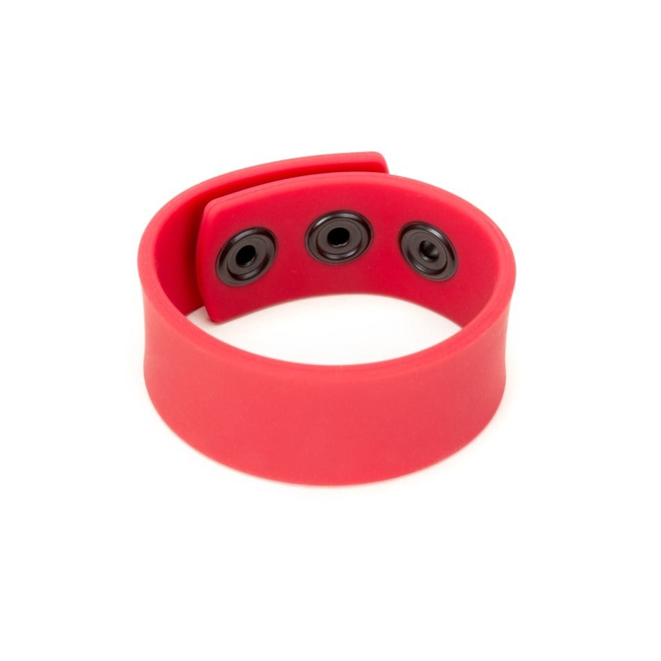Silicone Adjustable Cock Strap Red