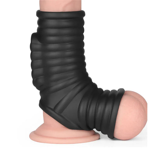 Wave Vibrating Penis Scrotum Sleeve