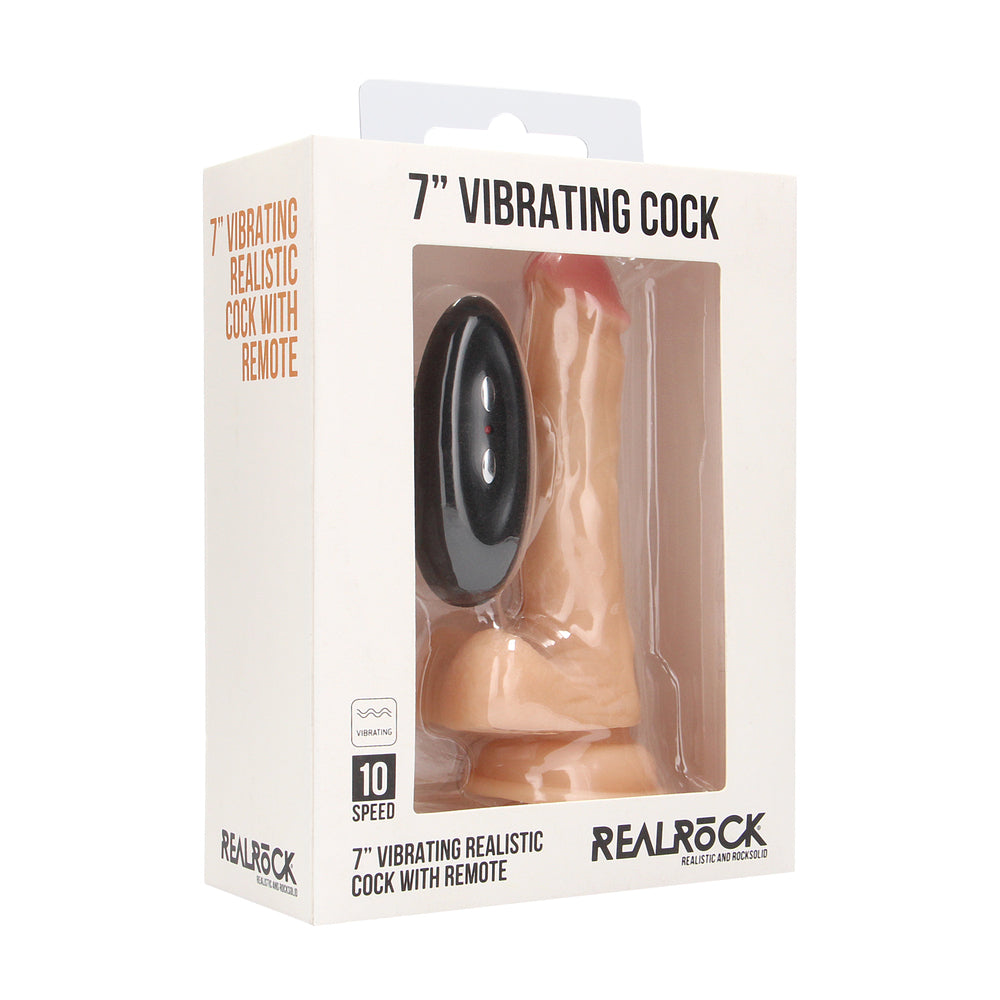 7 Inch Vibrating Realistic Cock With Scrotum