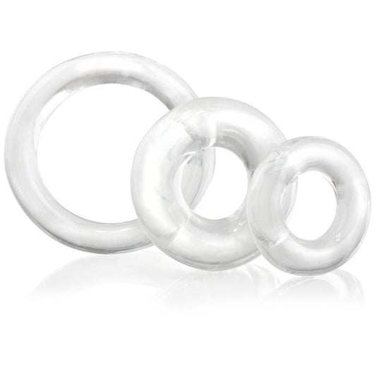 O Ring x3 Clear Cock Rings