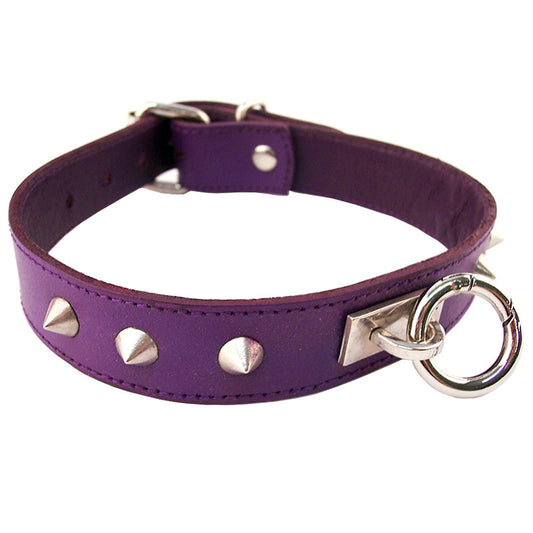 Purple Studded O-Ring Studded Collar
