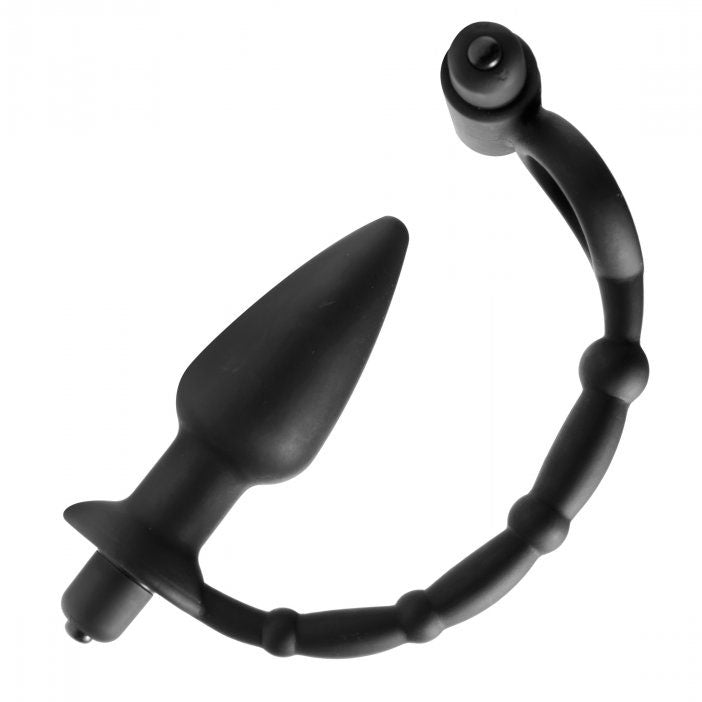 Dual Cock Ring And Anal Plug Vibrator